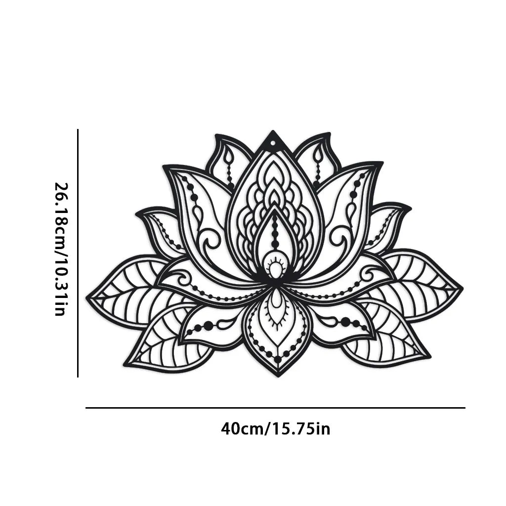 3D Lotus Mandala Metal Wall Art, Lotus Flower Wall Decor
