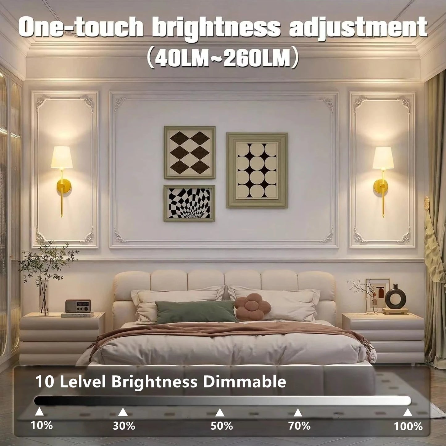 2 (PC) Rechargeable Wireless Wall Lamp