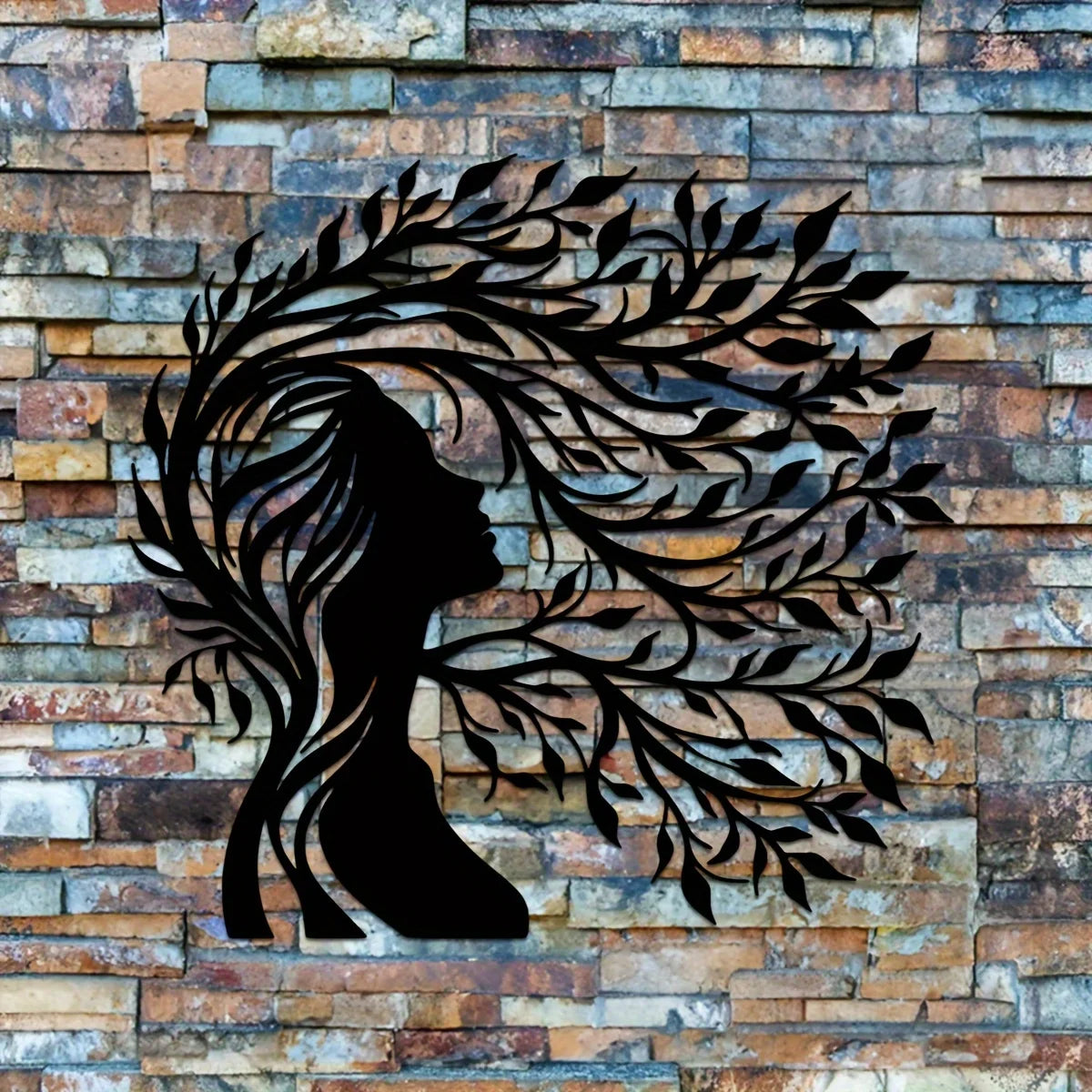 Minimalist Female Silhouette & Intricate Branch Design