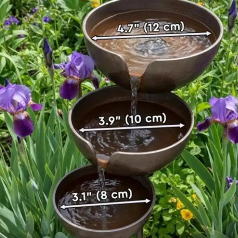 Vintage Outdoor Bronze Bird Bath Feeder