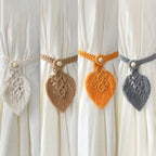 2 Pack Macrame Curtain Tiebacks with Beads Luxe Stella