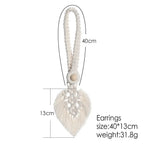 2 Pack Macrame Curtain Tiebacks with Beads Luxe Stella