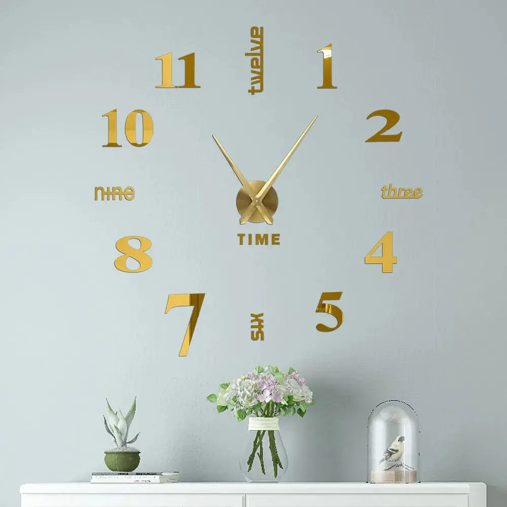 3D Digital Wall Acrylic Clock Luxe Stella