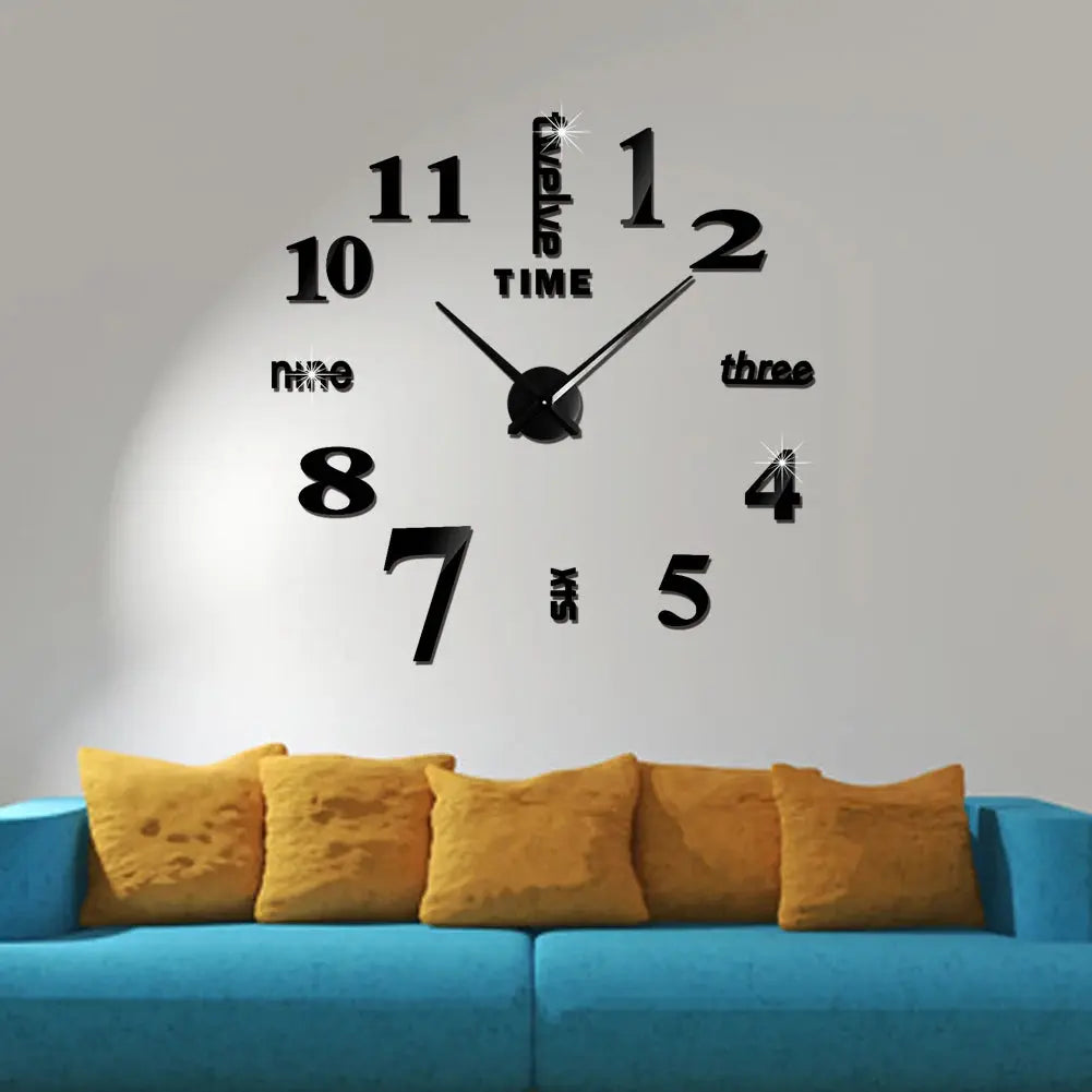 3D Digital Wall Acrylic Clock Luxe Stella