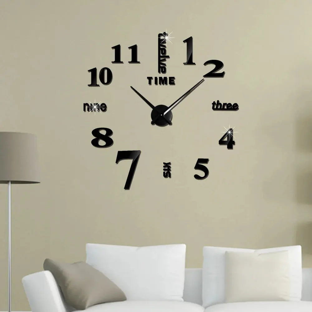 3D Digital Wall Acrylic Clock Luxe Stella