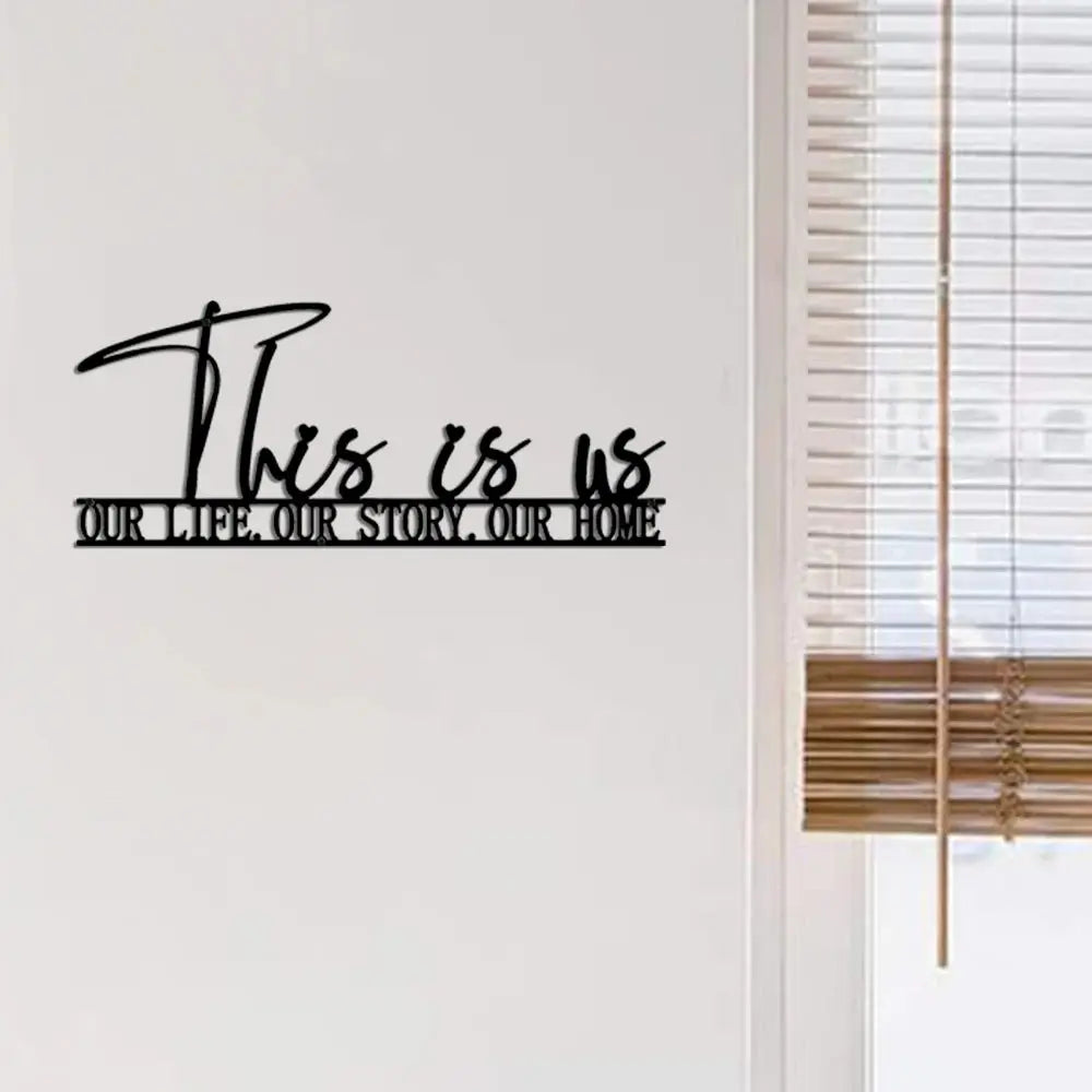 " Black Metal Sign – Elegant Indoor Art & Outdoor Wall Decor Luxe Stella