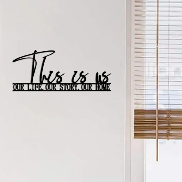 " Black Metal Sign – Elegant Indoor Art & Outdoor Wall Decor