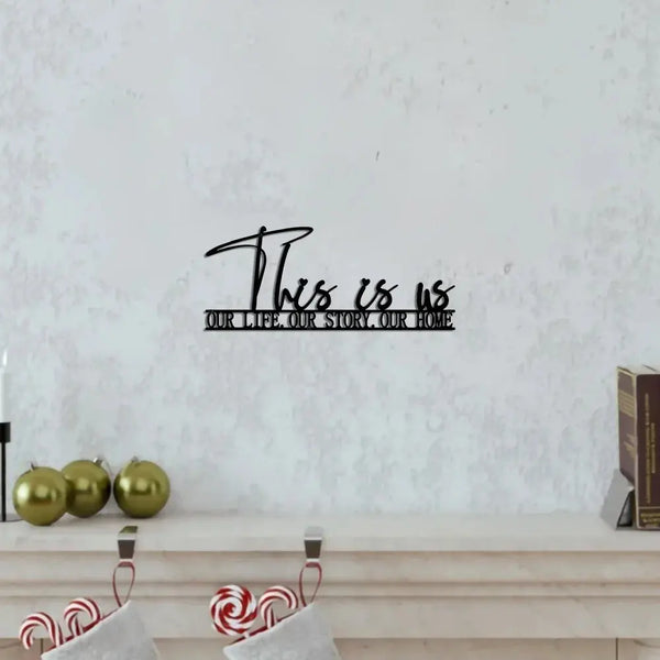 " Black Metal Sign – Elegant Indoor Art & Outdoor Wall Decor