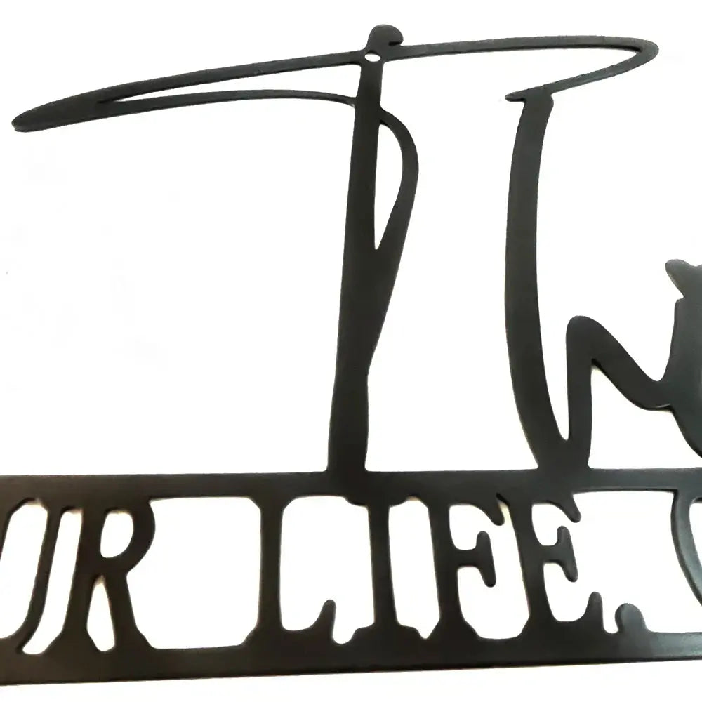 " Black Metal Sign – Elegant Indoor Art & Outdoor Wall Decor Luxe Stella
