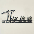 " Black Metal Sign – Elegant Indoor Art & Outdoor Wall Decor Luxe Stella