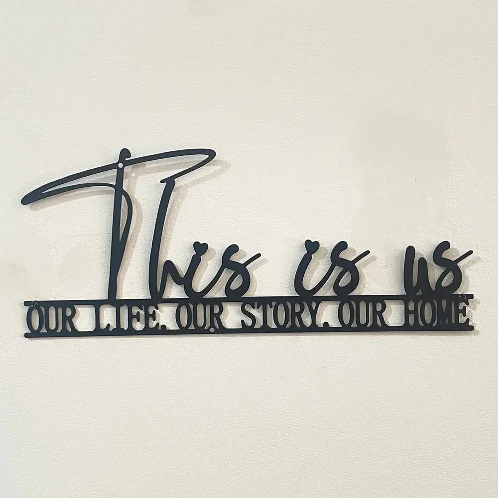 " Black Metal Sign – Elegant Indoor Art & Outdoor Wall Decor Luxe Stella