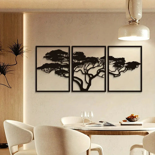 Black Metal Wall Art / Tree Of Life Metal  Art Luxe Stella