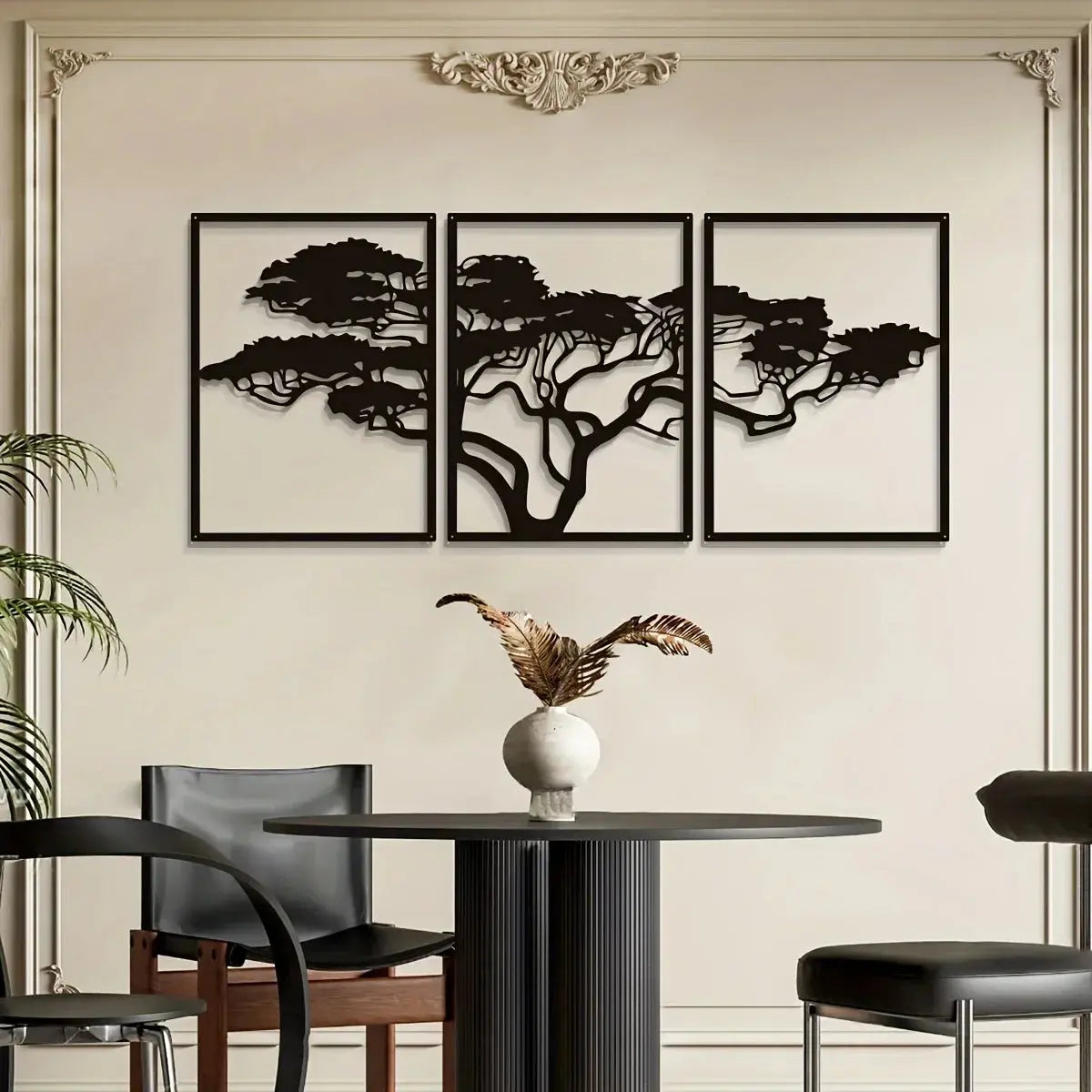 Black Metal Wall Art / Tree Of Life Metal  Art Luxe Stella