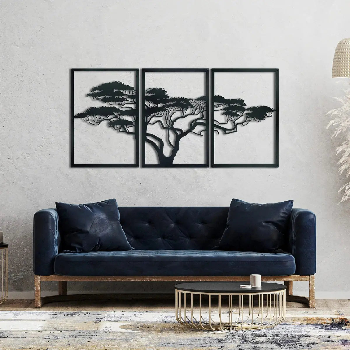 Black Metal Wall Art / Tree Of Life Metal  Art Luxe Stella