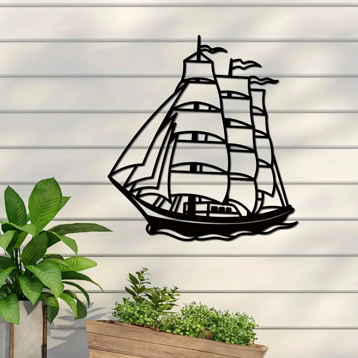 CIFBUY Metal Sailboat Wall Art Luxe Stella