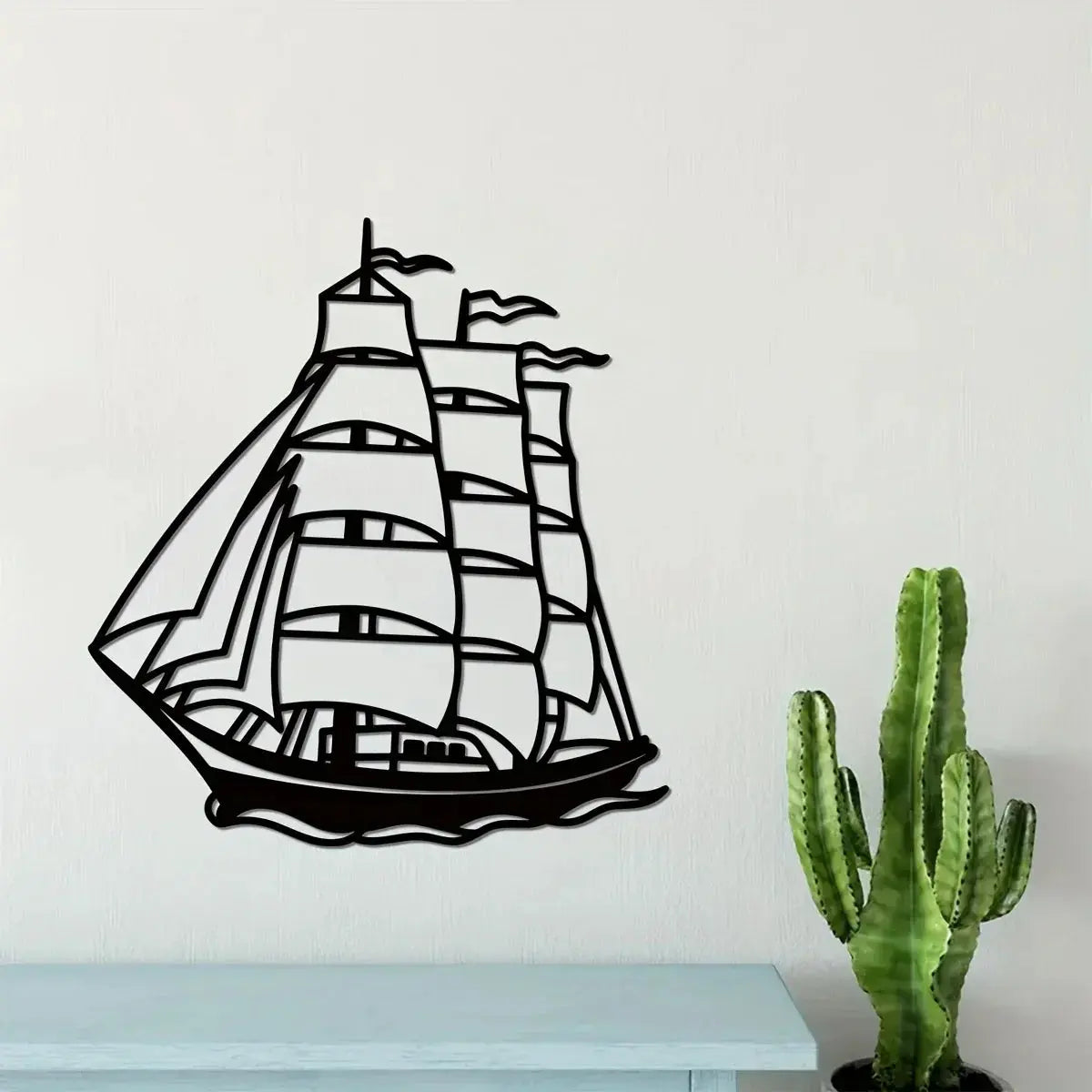 CIFBUY Metal Sailboat Wall Art Luxe Stella