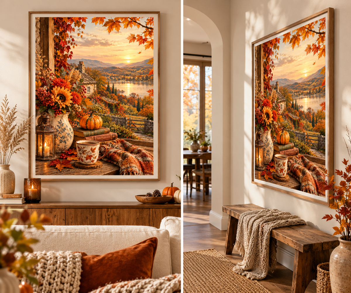 Vintage Autumn Wall Art Print