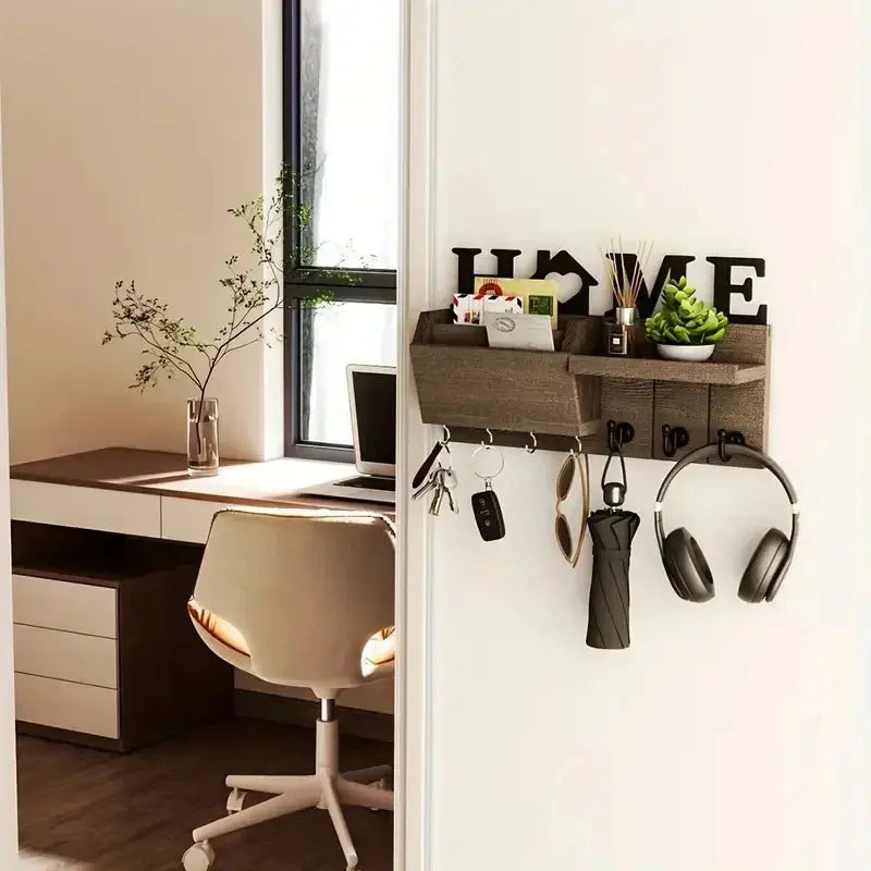 Decorative Key and Mail Holder with Shelf Luxe Stella