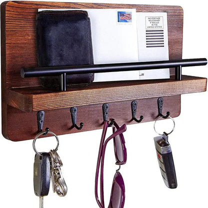 Decorative Key and Mail Holder with Shelf Luxe Stella