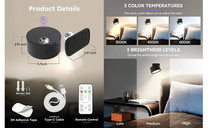 Easy Sticks Wireless LED Wall Lamp™ Luxe Stella