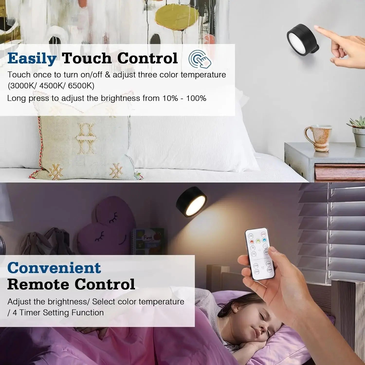 Easy Sticks Wireless LED Wall Lamp™ Luxe Stella