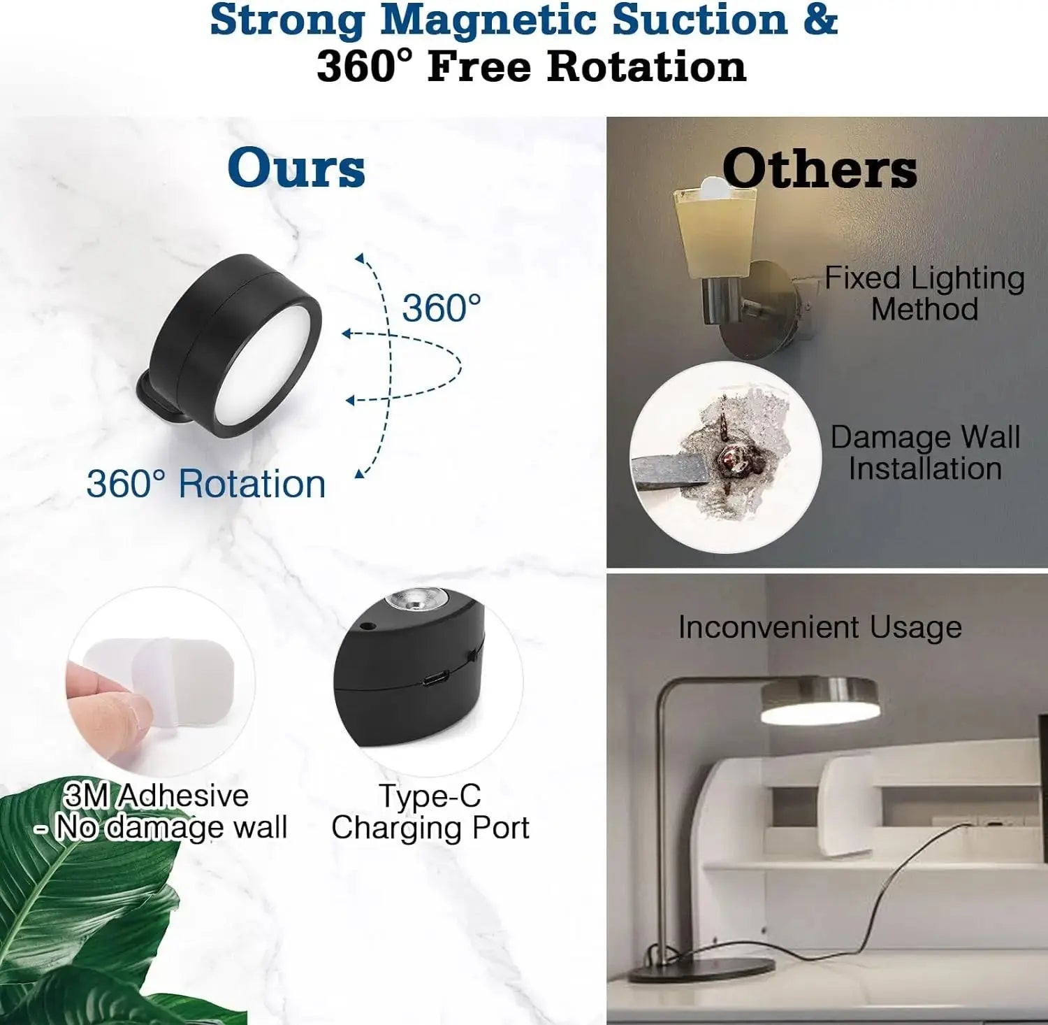 Easy Sticks Wireless LED Wall Lamp™ Luxe Stella