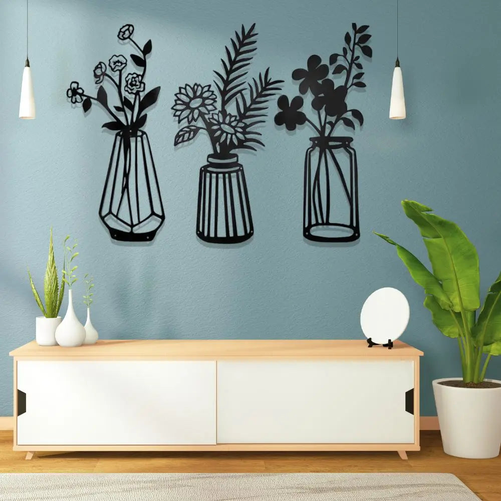 Elegant Metal Flowers Wall Decor Luxe Stella