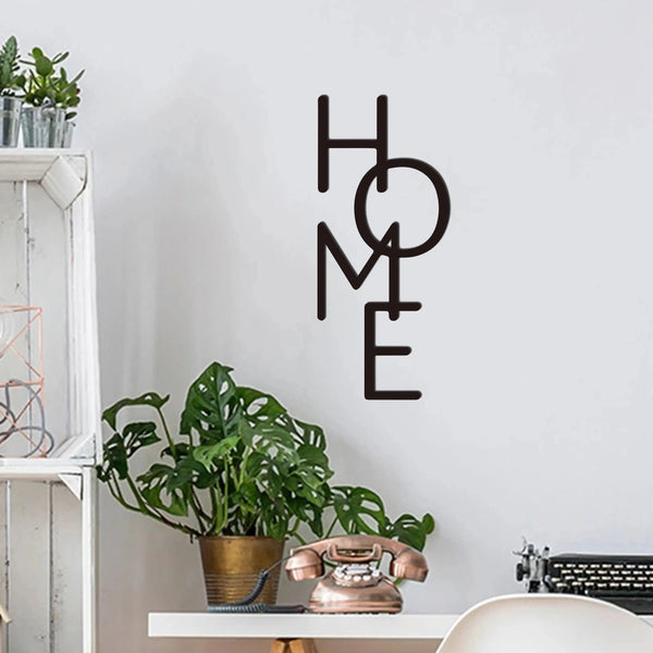 "Elegant Vertical HOME Metal Sign - Perfect Wall Decor for Every Room"