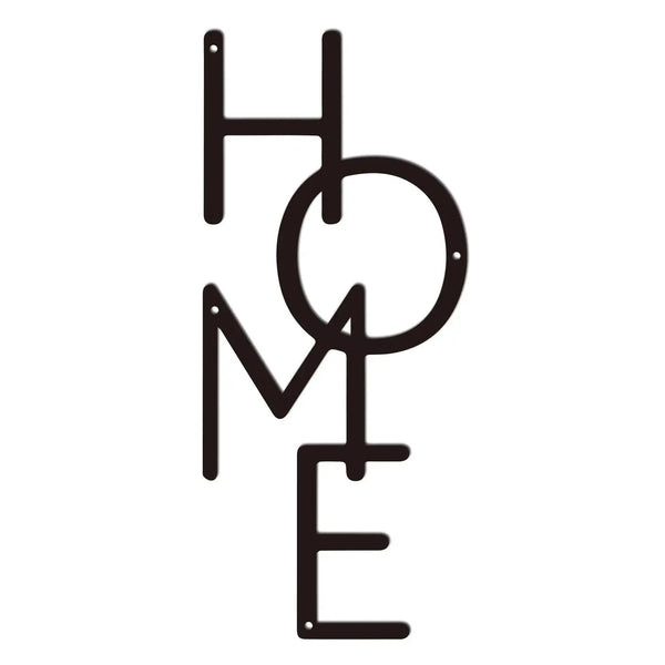 "Elegant Vertical HOME Metal Sign - Perfect Wall Decor for Every Room"