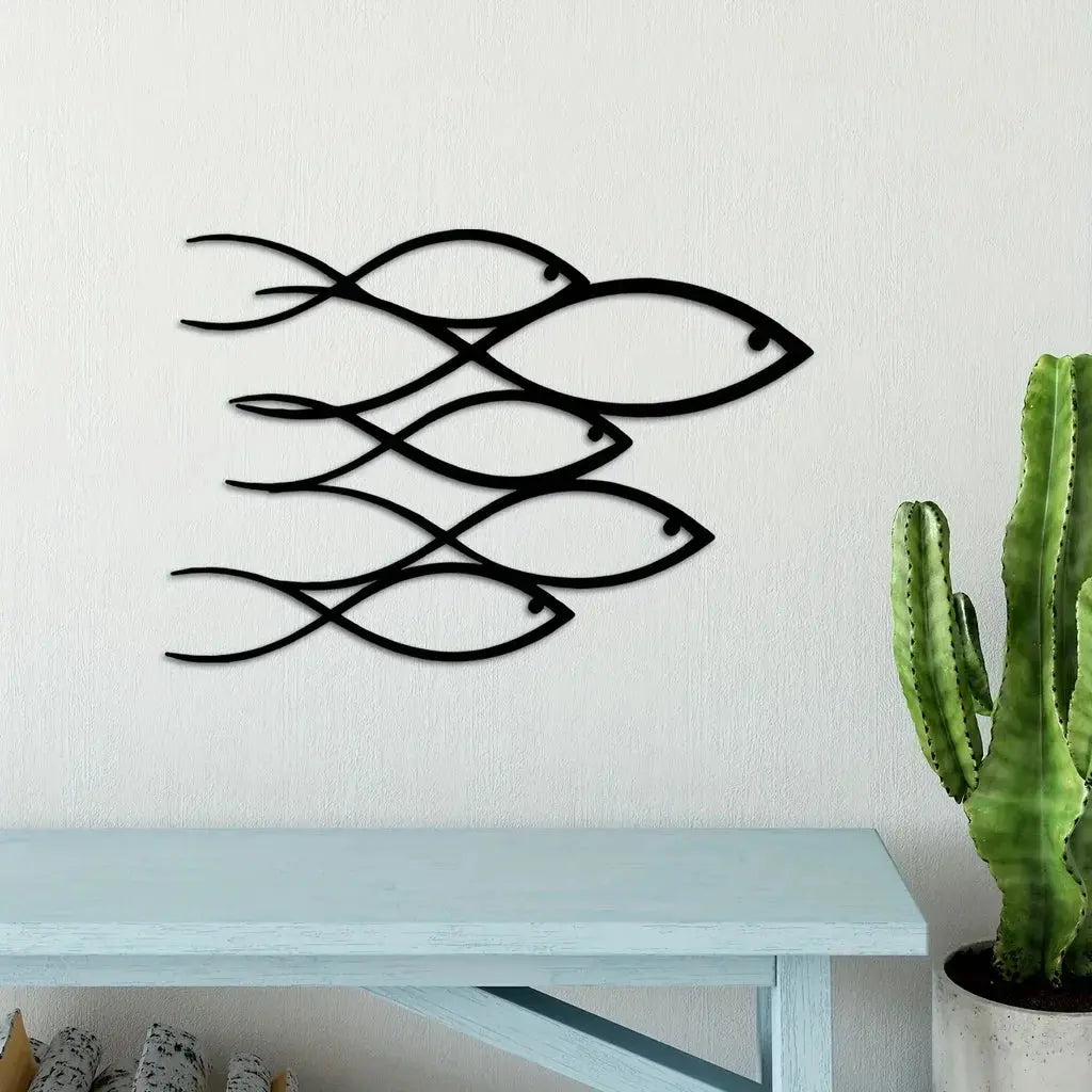 Fish metal Wall art – Minimalist Home Decor Luxe Stella