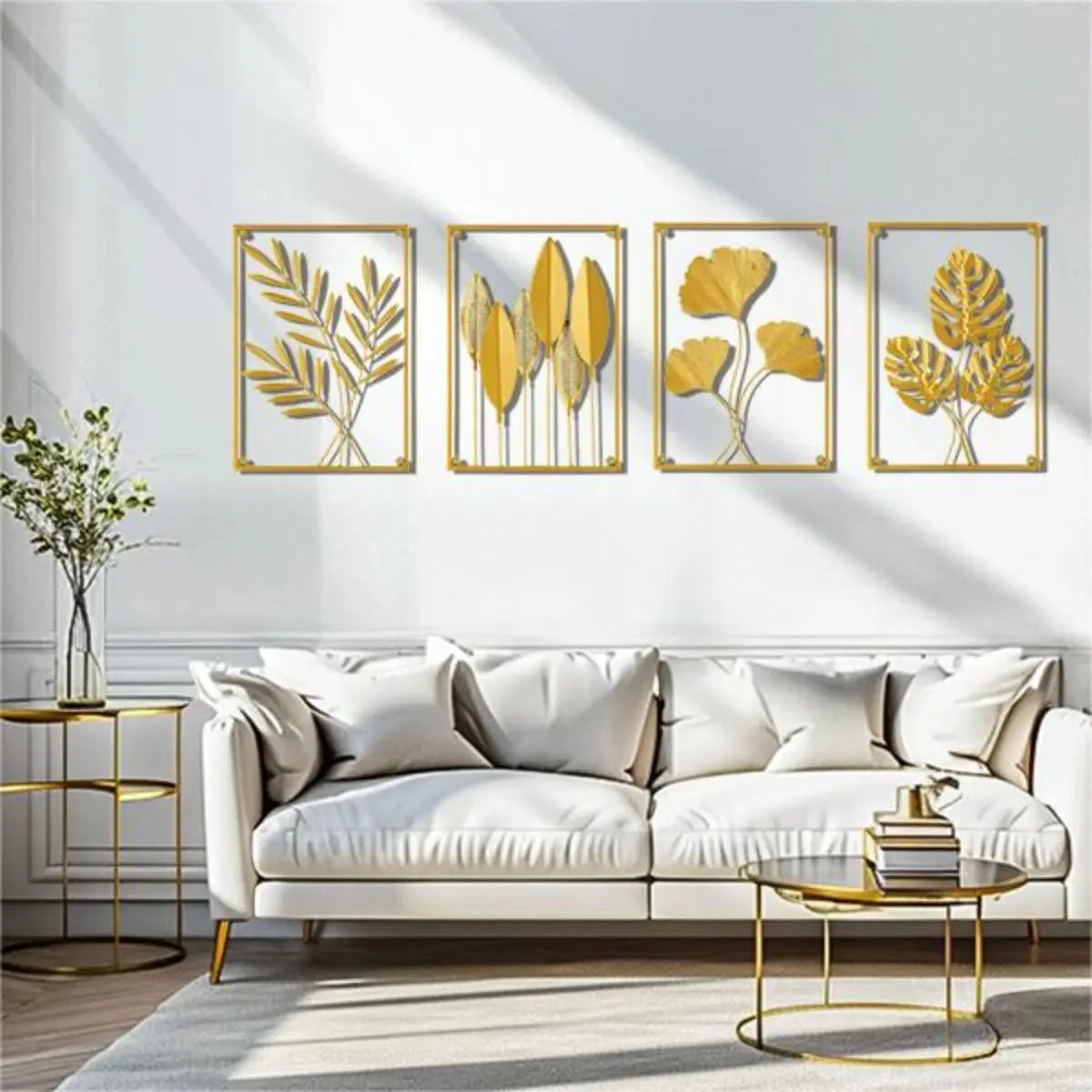 Golden Iron Metal Wall Hanging Luxe Stella