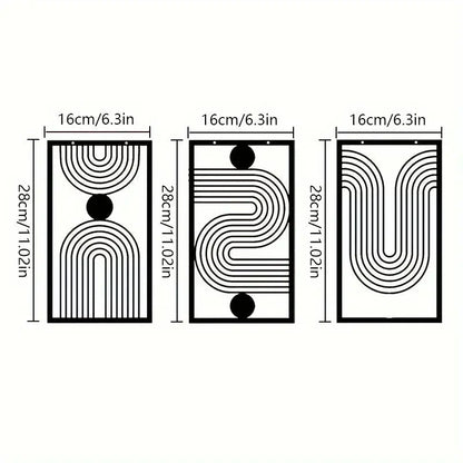 Iron Etch, Abstract Geometric Line Wall Decoration Luxe Stella