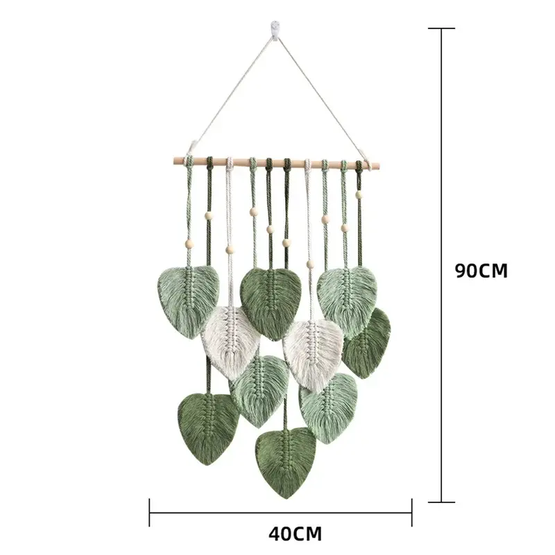 Leaf Macrame Wall Hanging Boho Room Home Decor Luxe Stella