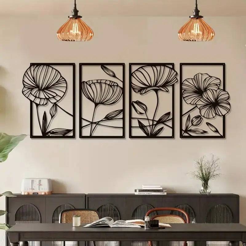 Lotus Flower Metal Wall Art Luxe Stella