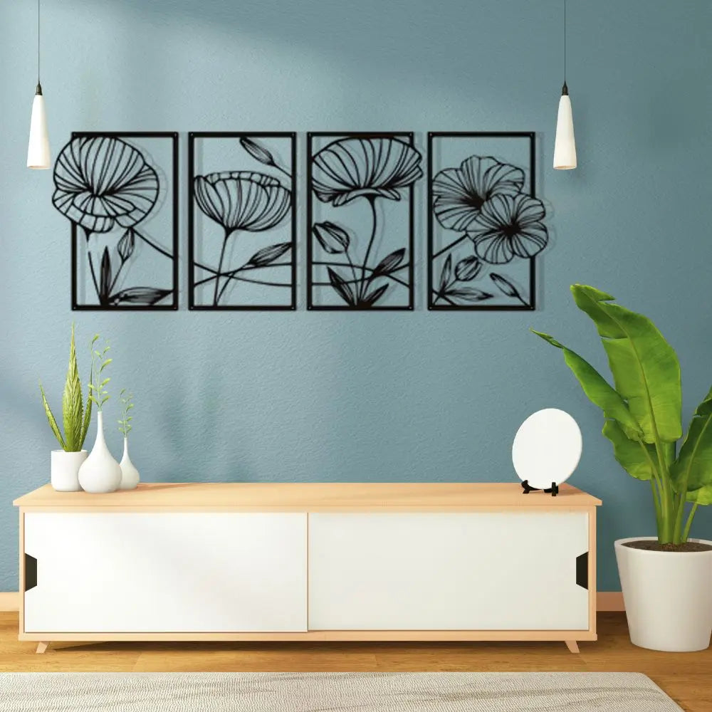 Lotus Flower Metal Wall Art Luxe Stella