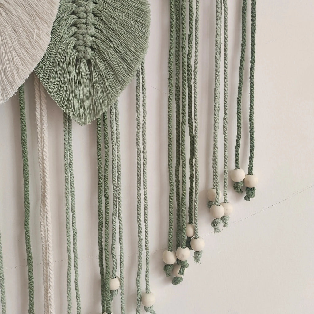 Macrame Wall Hanging Boho Leaf Tapestry Luxe Stella