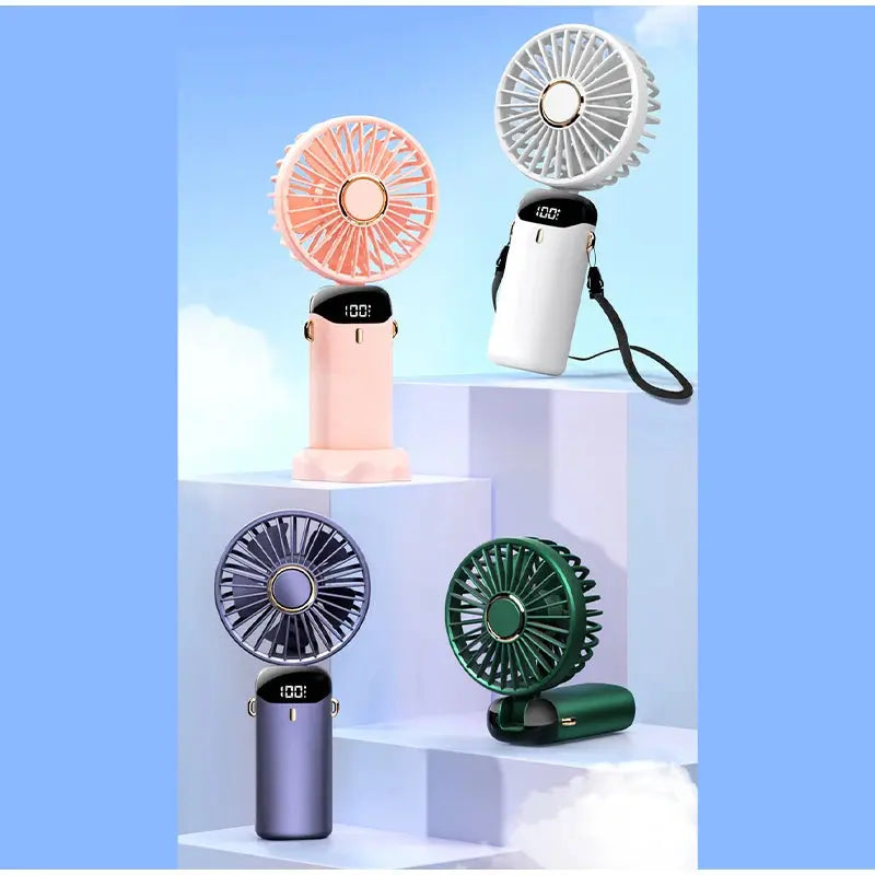 Mini USB Rechargeable Fan with Phone Stand Luxe Stella