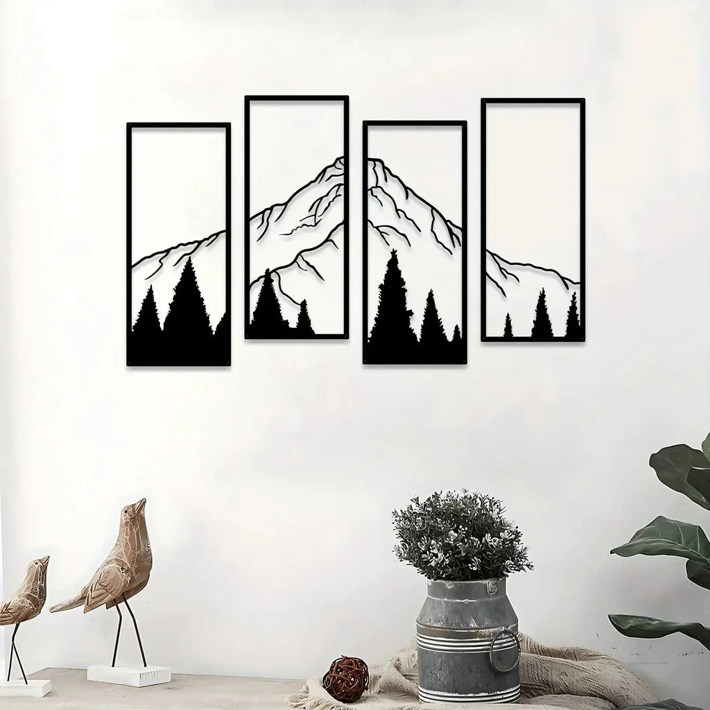Minimalist Metal Mountain Wall Decor Luxe Stella