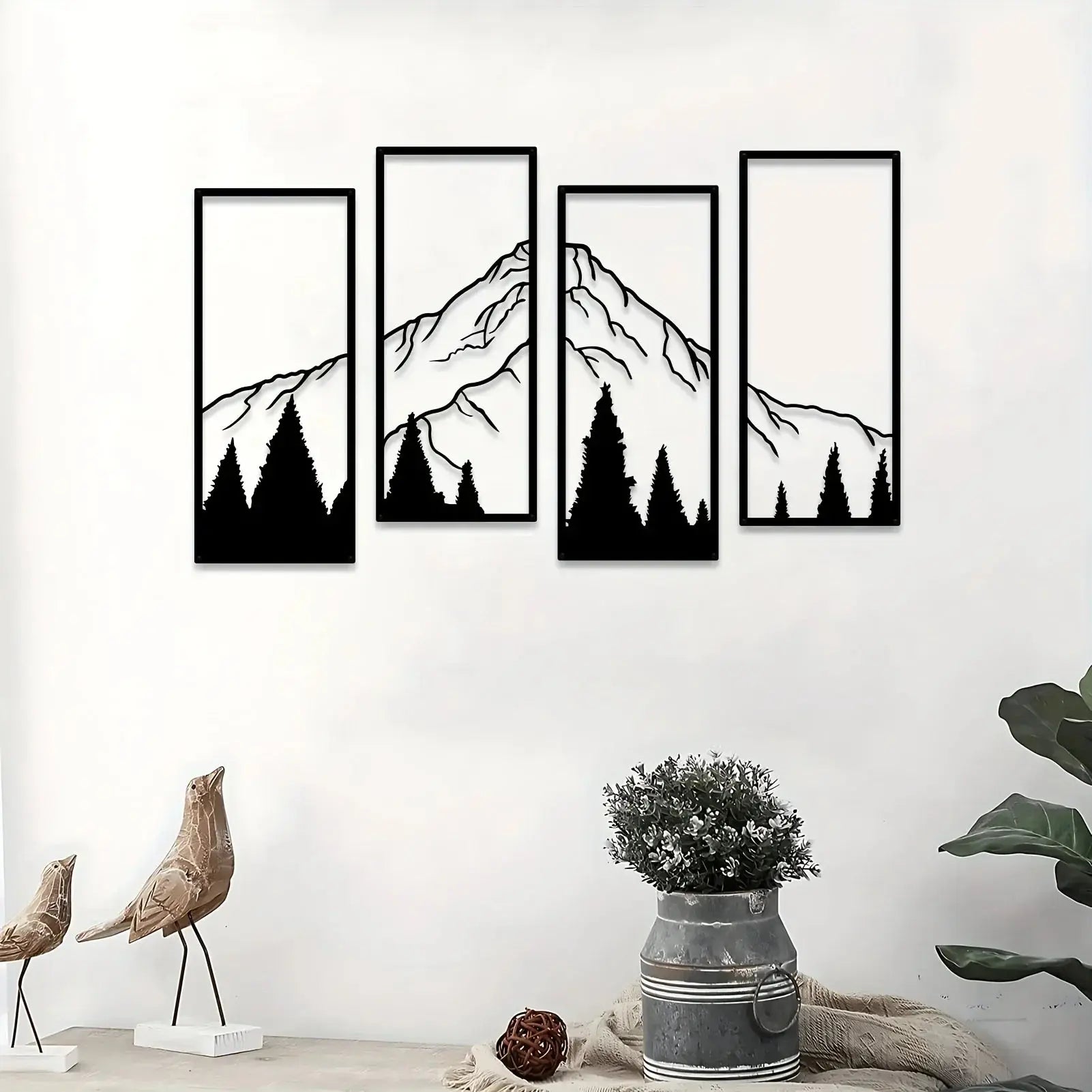 Minimalist Metal Mountain Wall Decor Luxe Stella