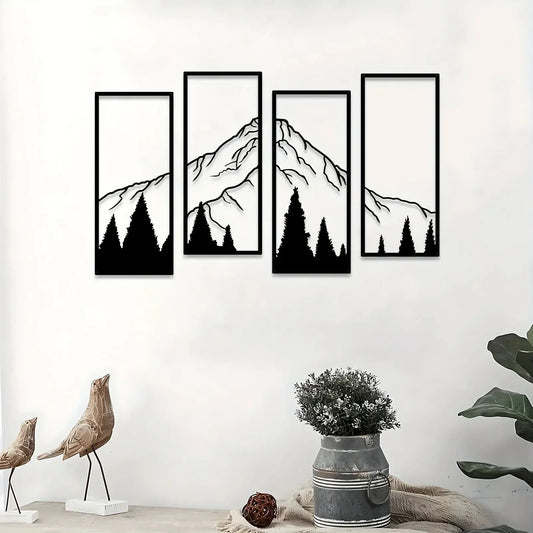 Minimalist Metal Mountain Wall Decor Luxe Stella