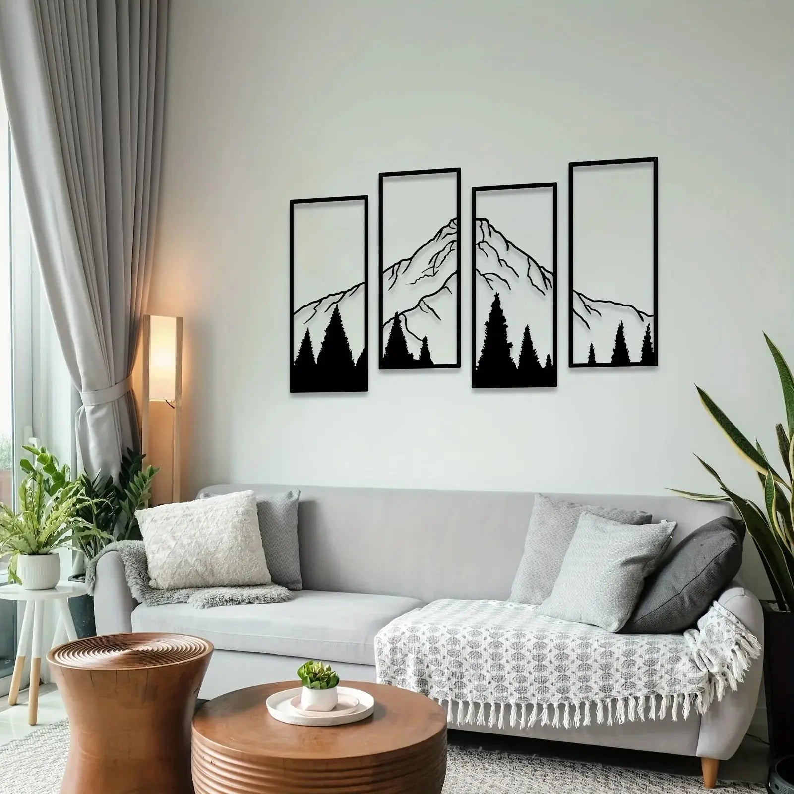 Minimalist Metal Mountain Wall Decor Luxe Stella