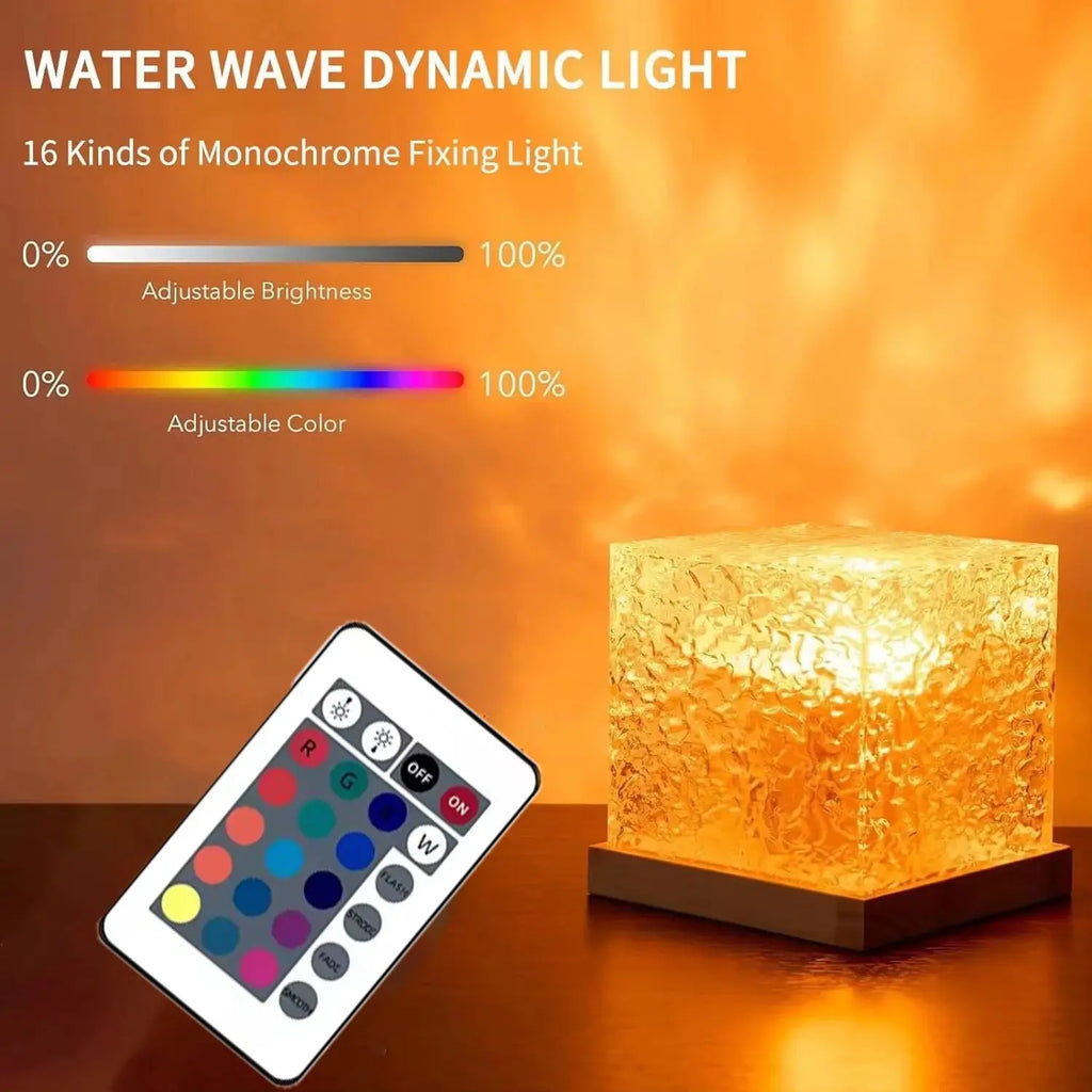 Ocean Wave Crystal Projector Lamp Luxe Stella