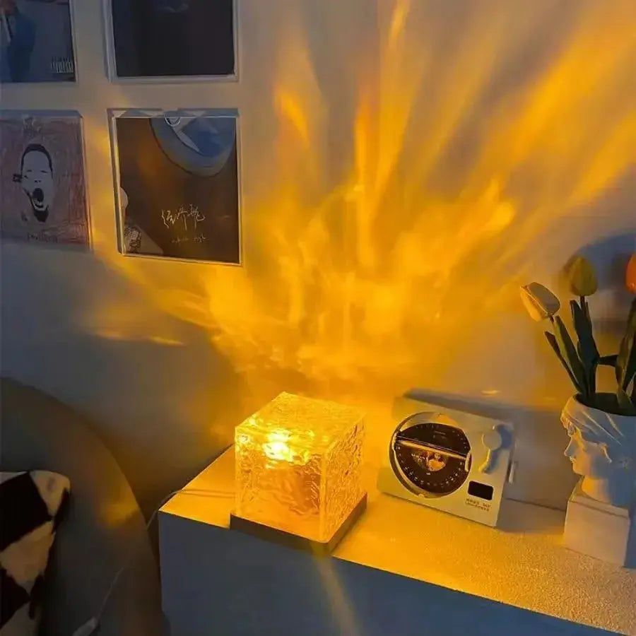Ocean Wave Crystal Projector Lamp Luxe Stella