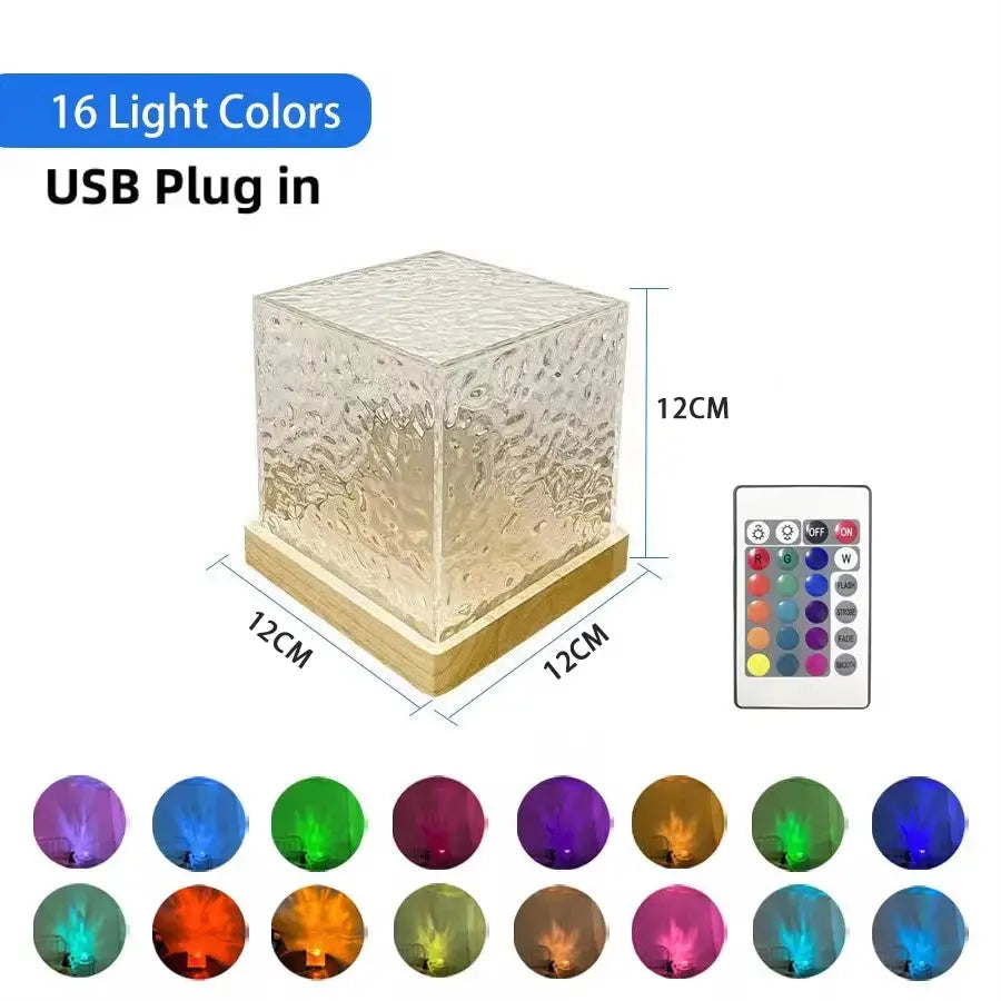 Ocean Wave Crystal Projector Lamp Luxe Stella