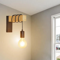 Retro Wooden Wall Lamp - Vintage  Wall Lights Luxe Stella