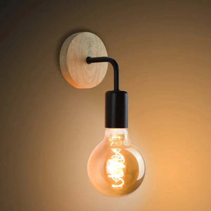 Retro Wooden Wall Lamp - Vintage  Wall Lights Luxe Stella