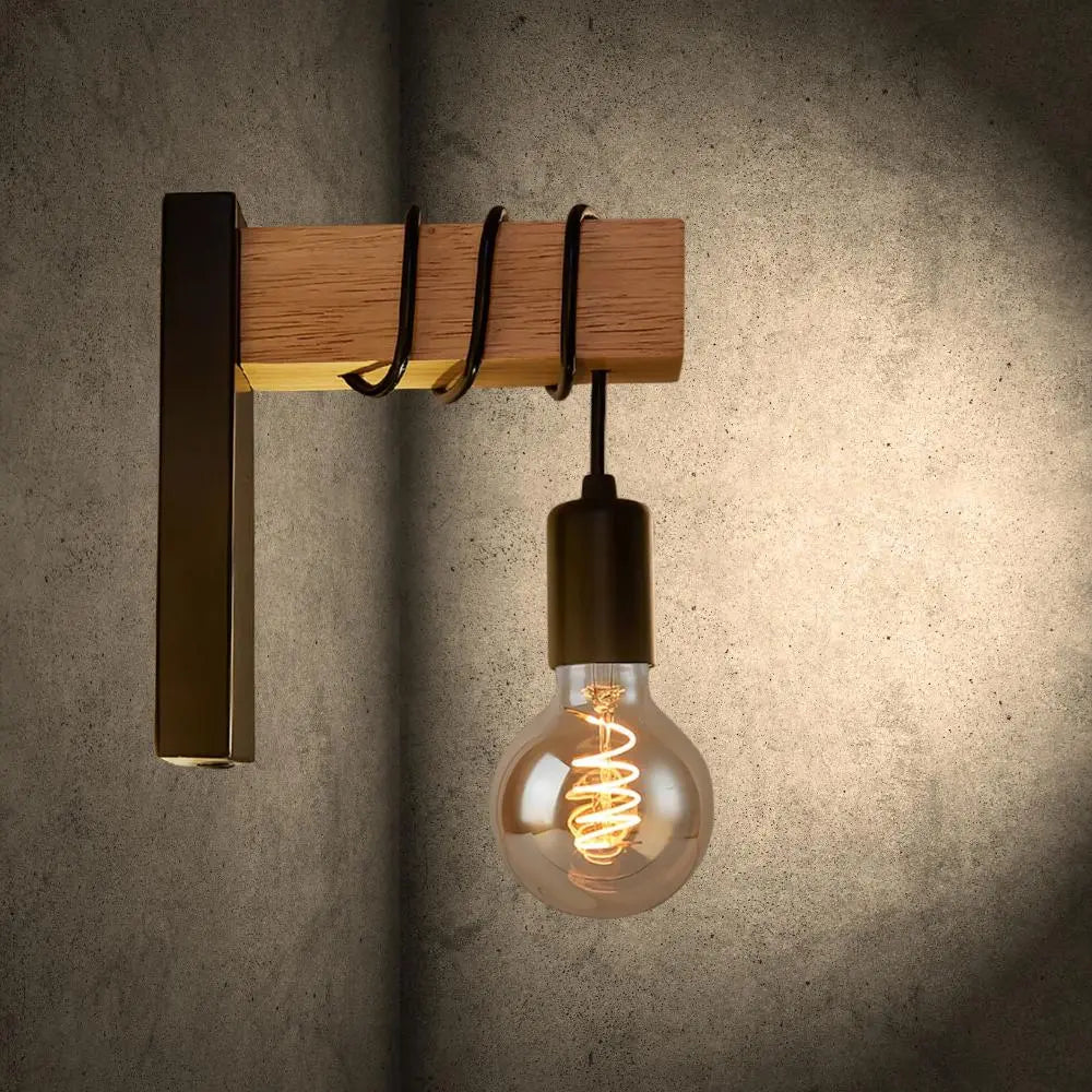 Retro Wooden Wall Lamp - Vintage  Wall Lights Luxe Stella