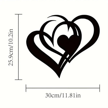 Romantic Two-Hearts Metal Wall Art - Durable & Elegant Wall Decoration Luxe Stella