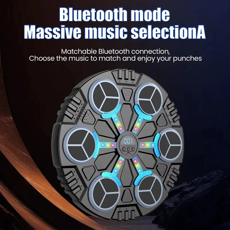 Smart Music Boxing Machine Bluetooth Wall-Mounted LED Punch Trainer Home Gym