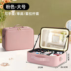LED Lighted Mirror Makeup Bag with Large Capacity